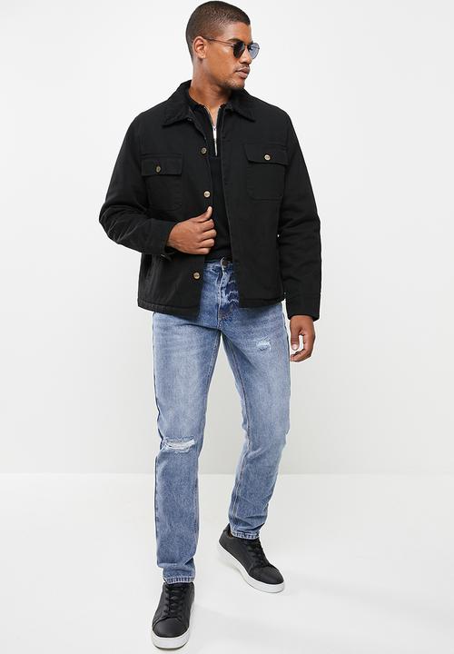 Jonathan D - JD Ryan Button Up Workwear Jacket  - Black