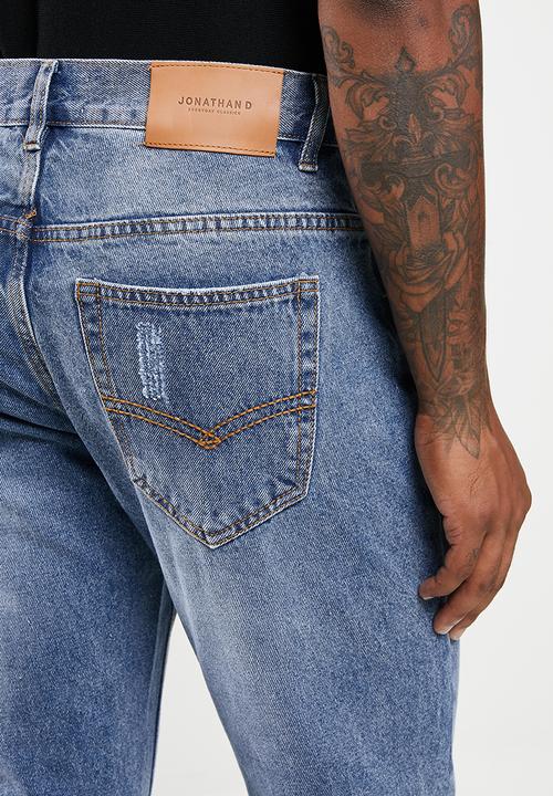 Jonathan D - Tobi relaxed straight leg jeans - light blue