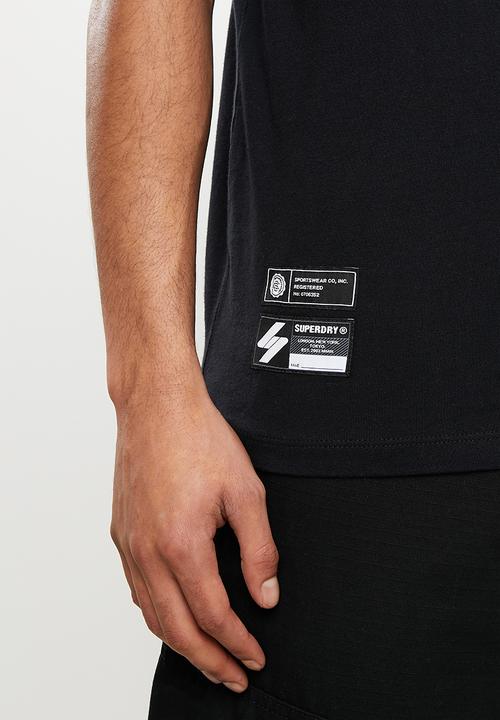 Superdry. - Varsity arch tee - black
