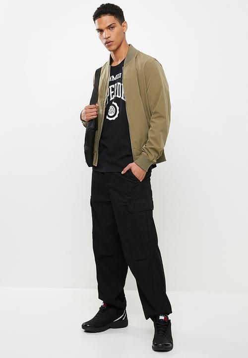 Superdry. - Varsity arch tee - black