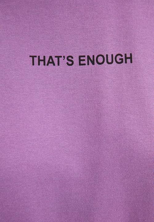 Trendyol - Printed stand up collar slim sweatshirt - lilac