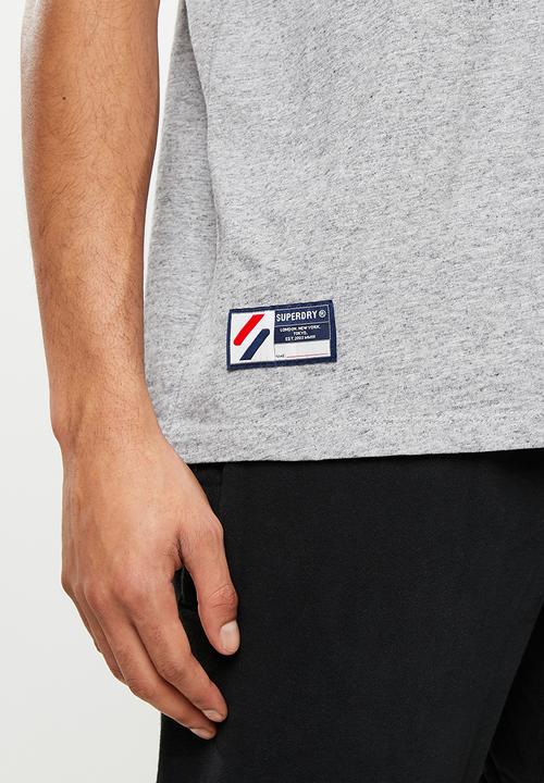 Superdry. - Superdry code essential tee - grey 