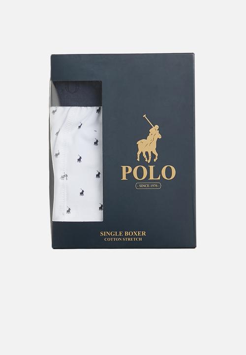 POLO - Men aop pony knit boxer - white
