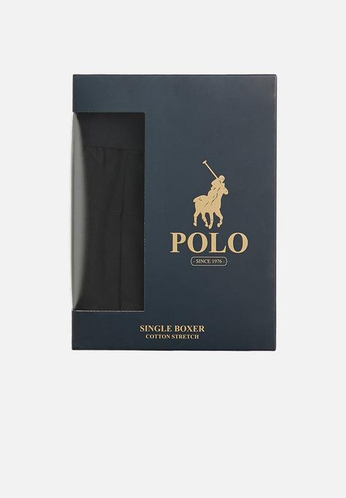 POLO - Men big pony knit boxer - black
