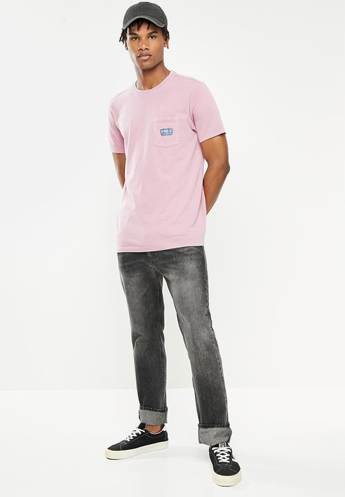 Vissla  - Supply co. pigment short sleeve pocket tee - dusty lilac