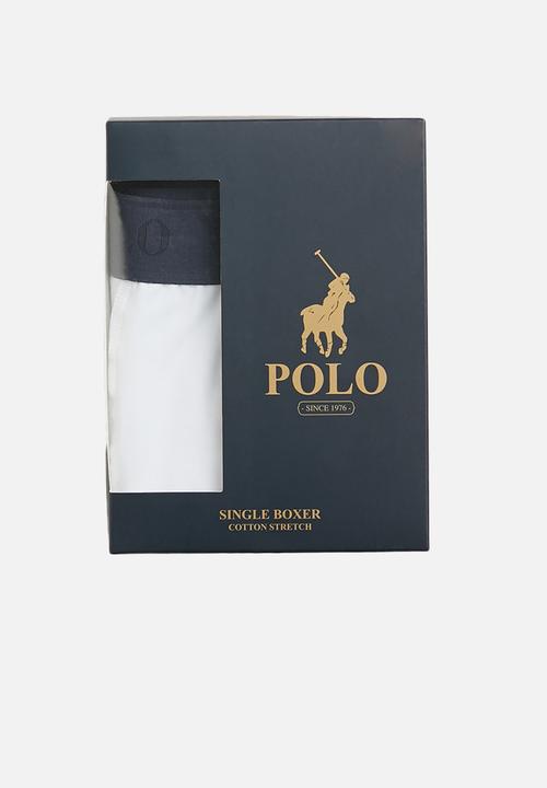 POLO - Men plain knit boxer - white