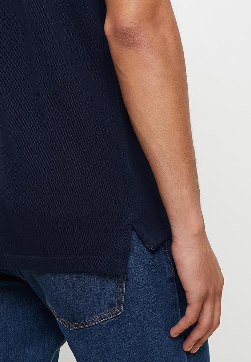 Superdry. - Classic pique short sleeve polo - rich navy