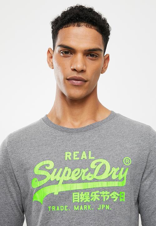Superdry. - Vl ac long sleeve top - grey