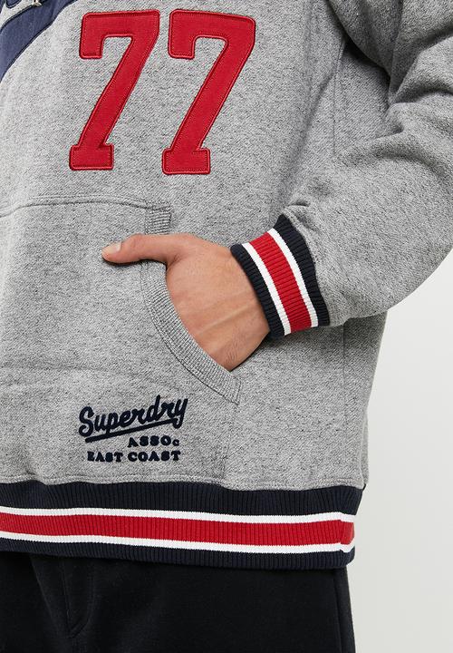 Superdry. - Collegiate hood - grey