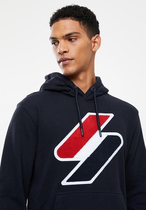 Superdry. - Superdry code logo che hood - deep navy