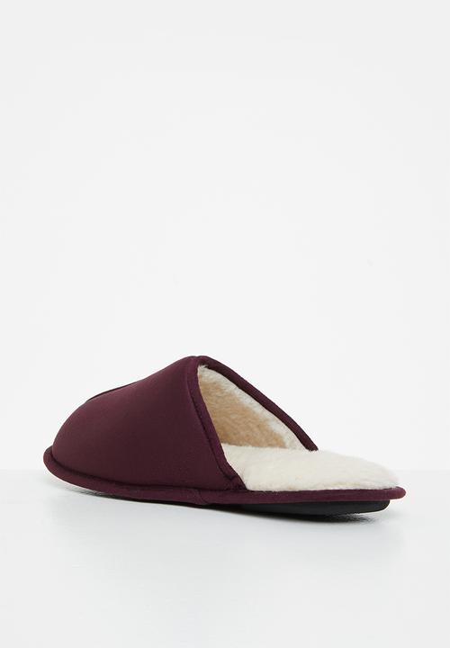 Hush Puppies - Martin microfibre slipper - burgundy