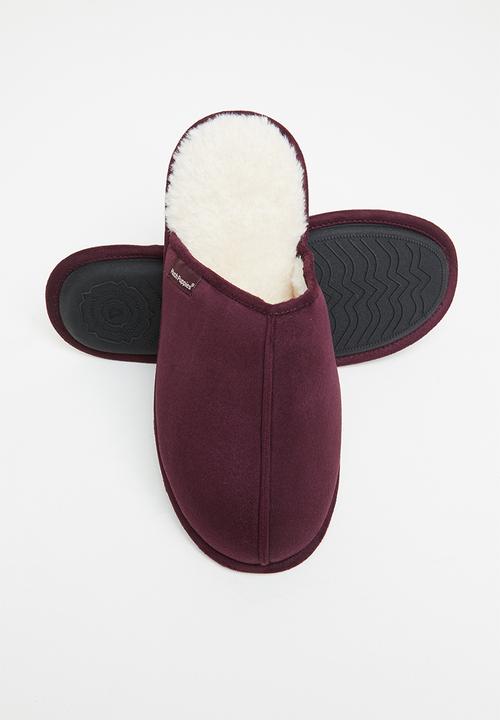 Hush Puppies - Martin microfibre slipper - burgundy