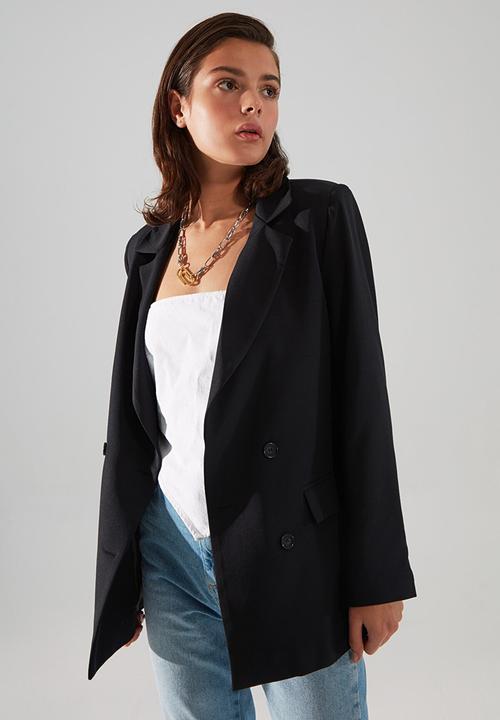 Trendyol - Button detailed blazer jacket - anthracite