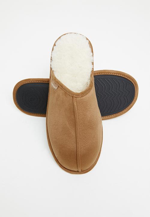 Hush Puppies - Martin microfibre slipper - tan