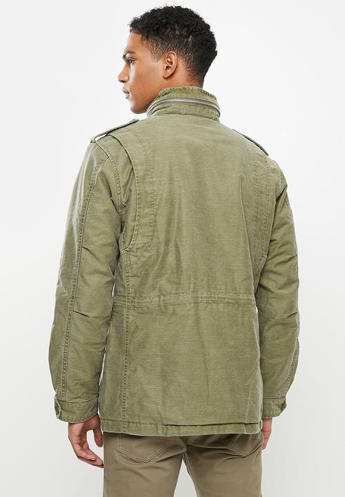 Superdry. - M65 borg lined jacket - vintage khaki