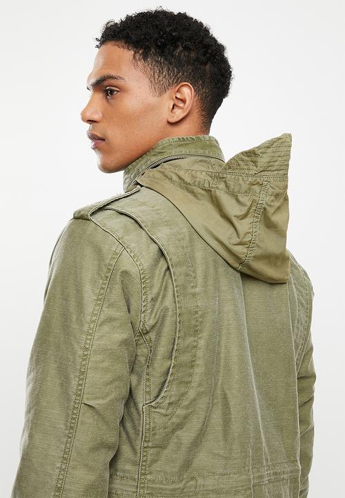 Superdry. - M65 borg lined jacket - vintage khaki