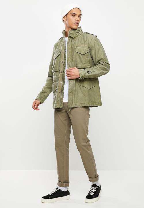Superdry. - M65 borg lined jacket - vintage khaki