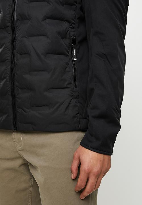 Superdry. - Mountain hybrid zip hood - black