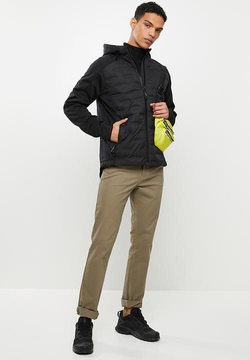 Superdry. - Mountain hybrid zip hood - black