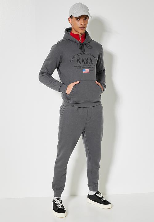 Superbalist - Nasa branded usa hoodie pullover sweat - dark grey