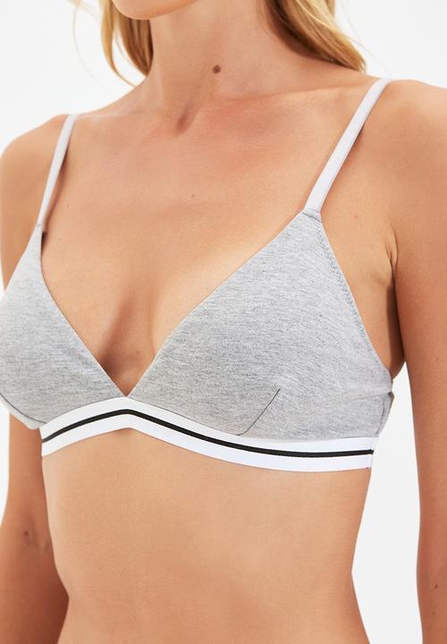 Trendyol - Cotton bralet - grey