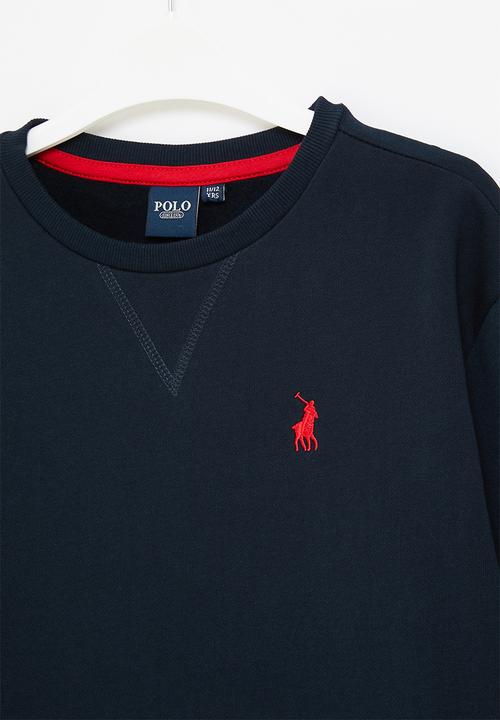 POLO - Boys classic crew neck sweater - navy