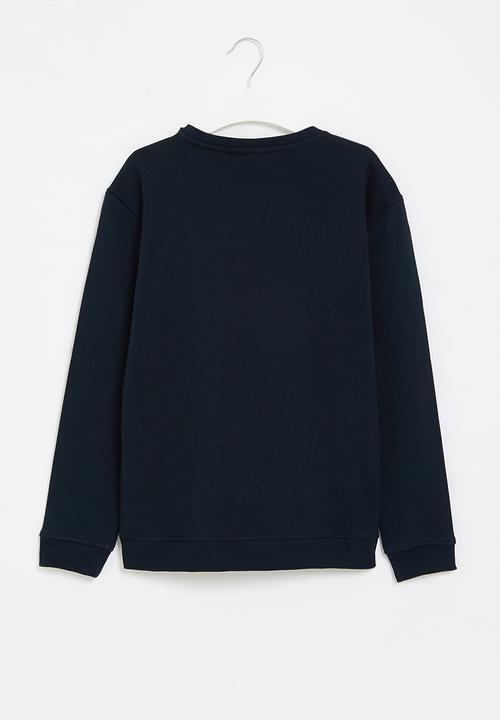 POLO - Boys classic crew neck sweater - navy