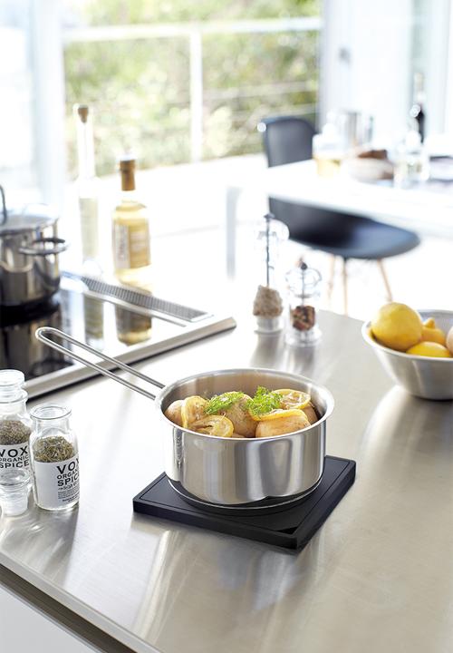 Yamazaki - Tower silicone pot mat - black