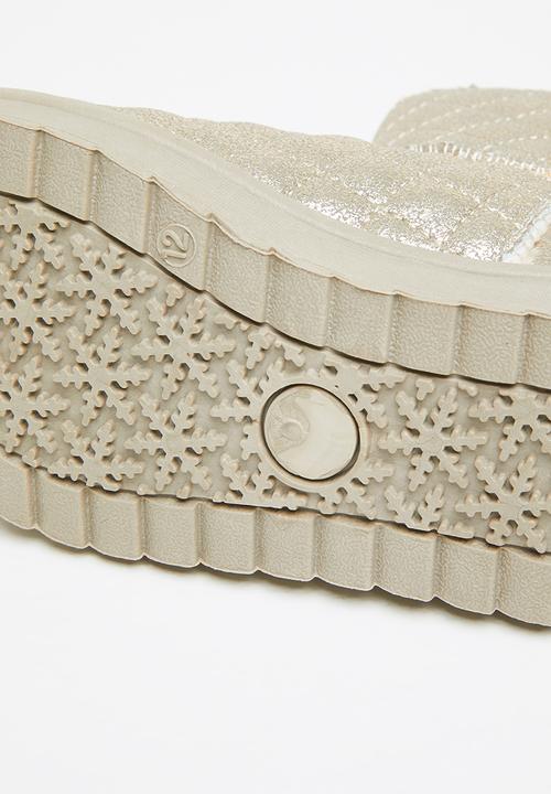 Flutterby - Girls mid calf cozy boots - gold