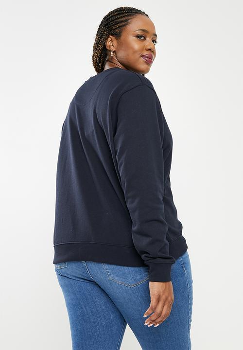 POLO - Plus wmn logo sweater - navy