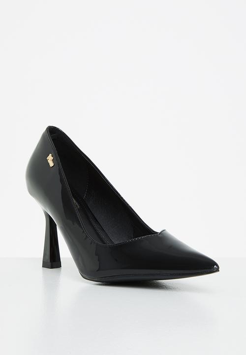 Plum - June court heel - black