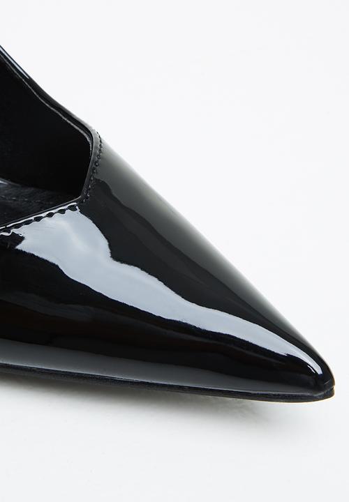 Plum - June court heel - black