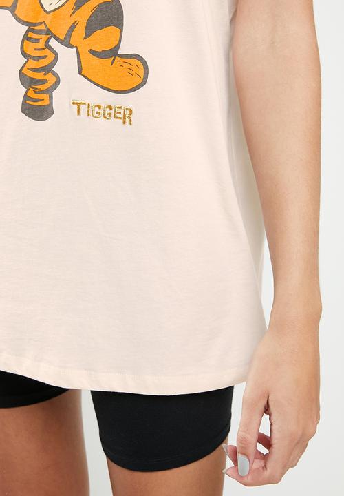 Cotton On - Boyfriend fit cny graphic lcn tee - lcn dis tigger oversized/white sand
