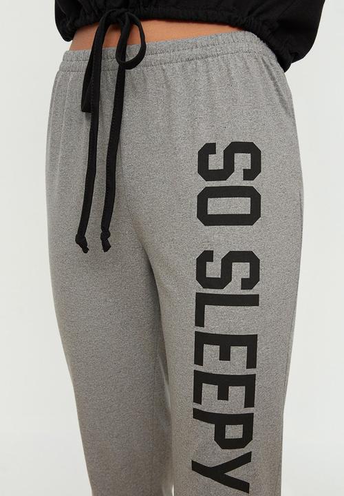 Trendyol - Knit pajamas set - black & grey 