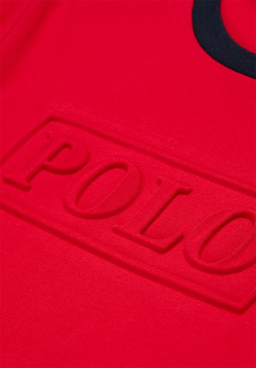 POLO - Boys embossed short sleeve tee - red