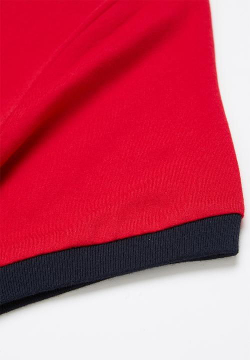 POLO - Boys embossed short sleeve tee - red