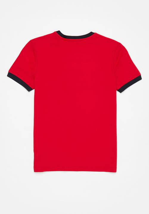 POLO - Boys embossed short sleeve tee - red