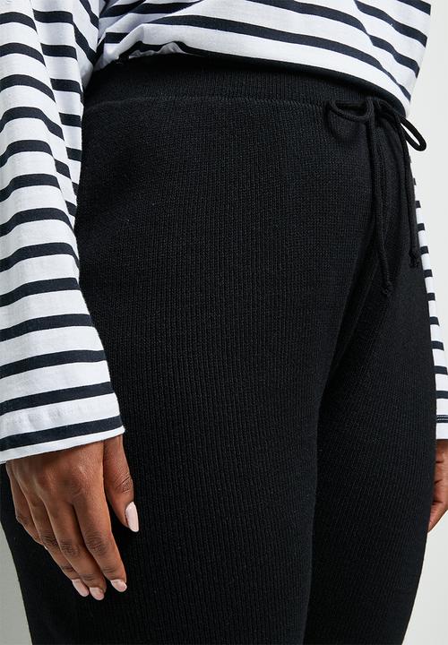 edit Plus - Knitwear harem pant - black