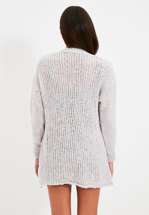Trendyol - Pocket detailed knit cardigan - grey