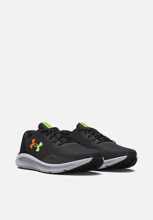 Under Armour - Ua charged pursuit 3 - jet gray, black & blaze orange