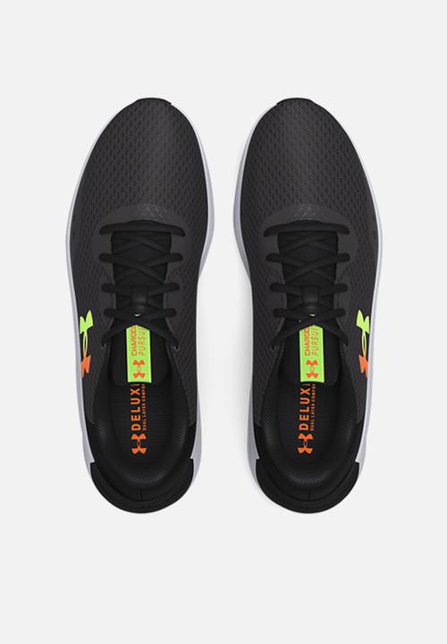 Under Armour - Ua charged pursuit 3 - jet gray, black & blaze orange