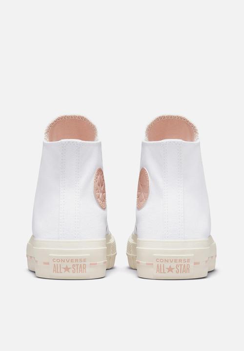 Converse - Chuck Taylor all star lift crafted platform hi - white/egret/pink clay