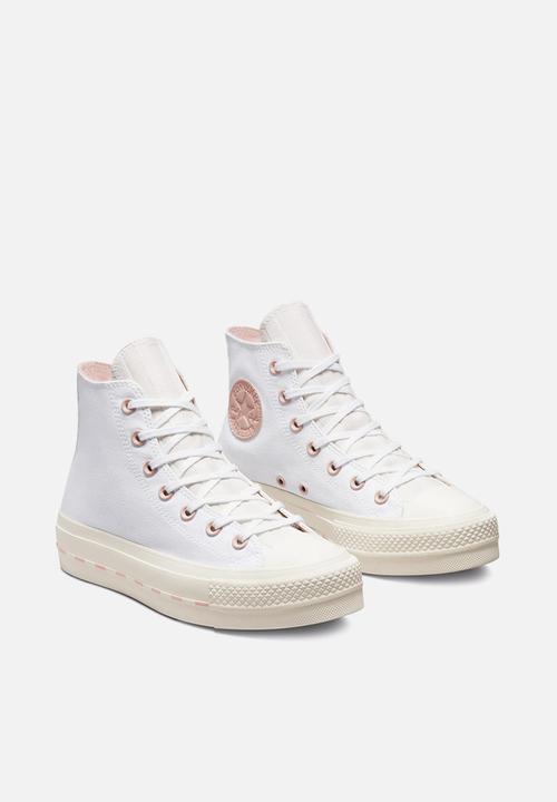 Converse - Chuck Taylor all star lift crafted platform hi - white/egret/pink clay
