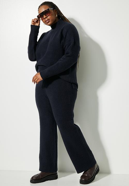 Superbalist - Knitwear wide leg pant - navy