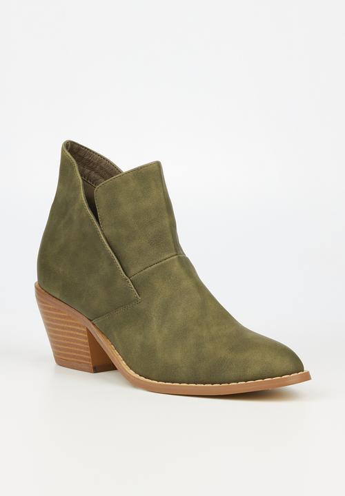 Butterfly Feet - Saddle 3 ankle boot - olive