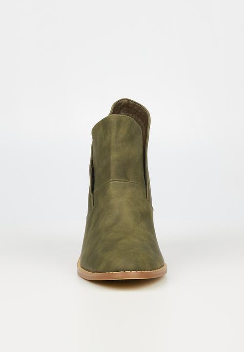 Butterfly Feet - Saddle 3 ankle boot - olive