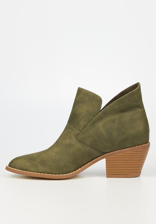 Butterfly Feet - Saddle 3 ankle boot - olive