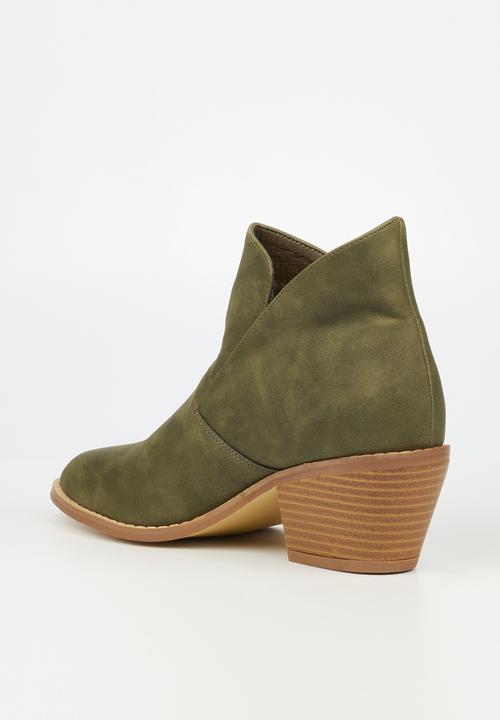 Butterfly Feet - Saddle 3 ankle boot - olive