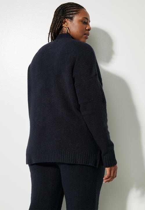Superbalist - Soft touch funnel jumper - navy