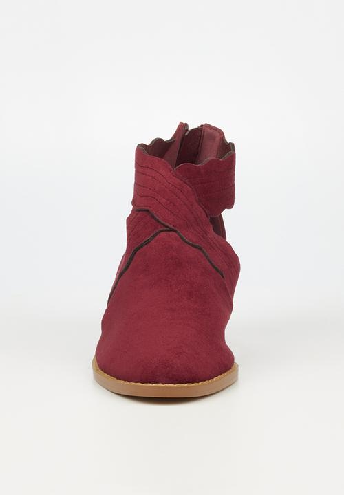 Butterfly Feet - Saddle 4 ankle boot - burgundy